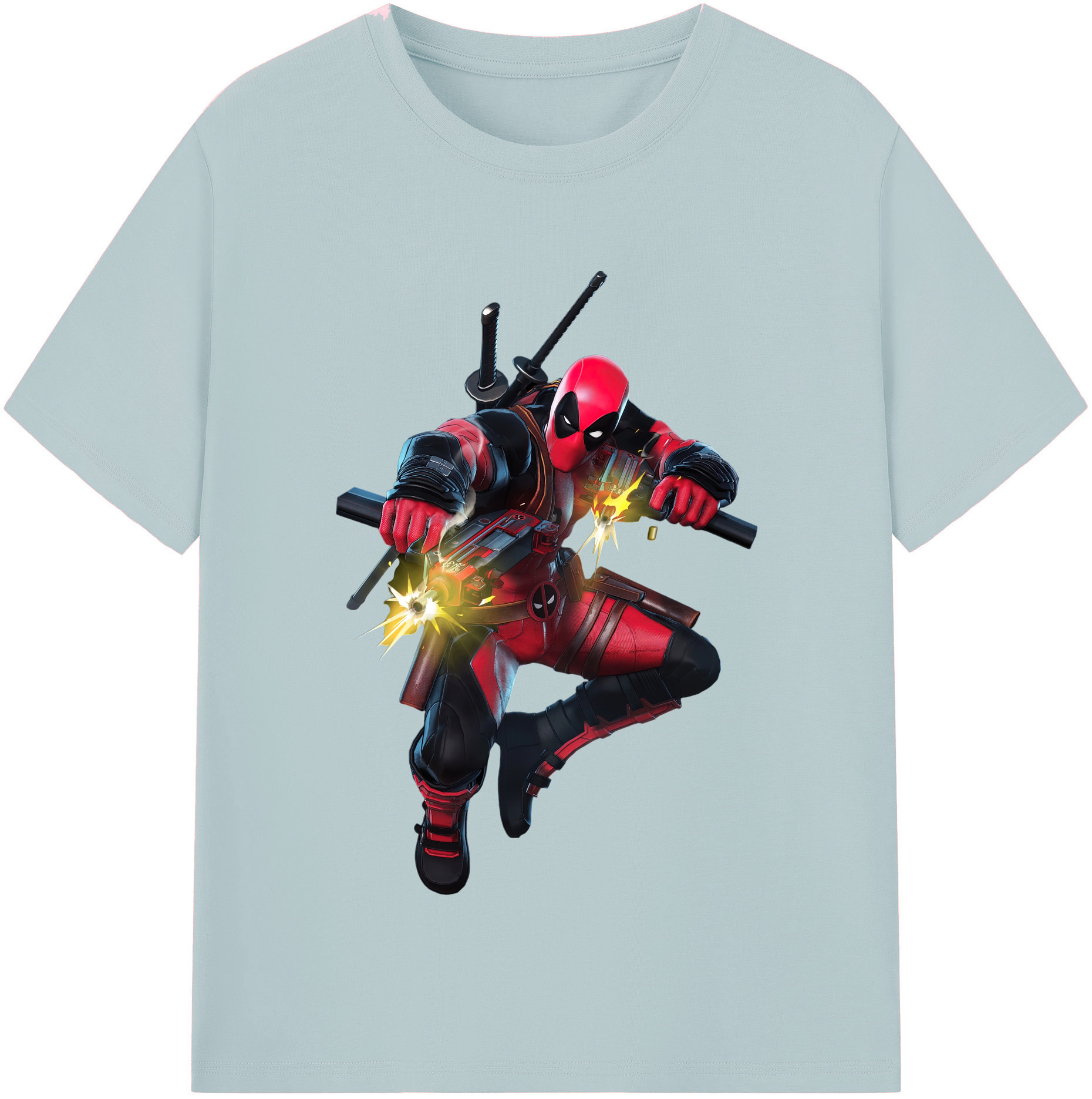 （画像用） Deadpool デッドプール 綿100％半袖Tシャツ（フロントプリント）